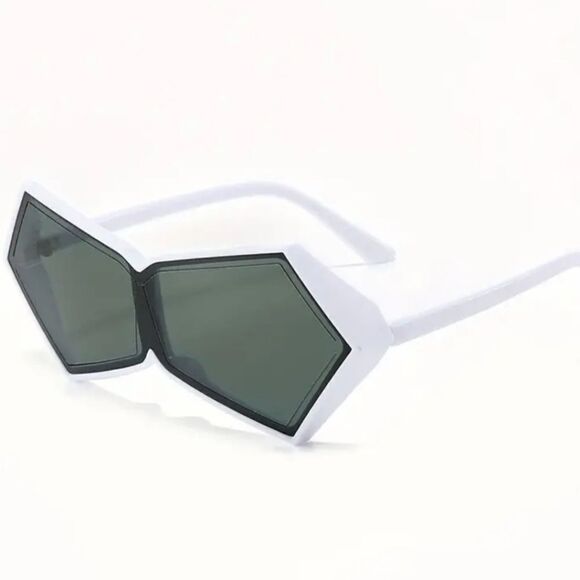 Futuristic dramatic oversized sunglasses